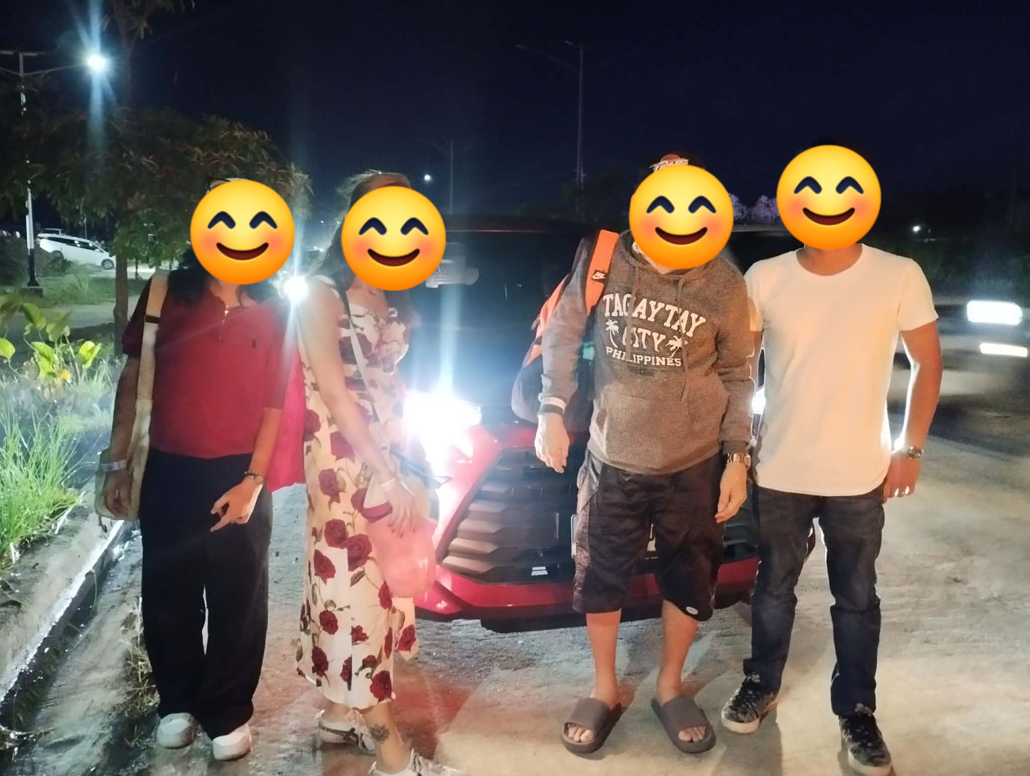 Happy customer with rented vehicle